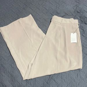 A New Day women’s dress pants size 10 nude tan high waisted wide leg slacks